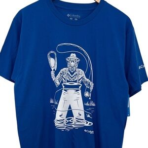 NWT Columbia PFG Bigfoot Fly Fishing Graphic T-Shirt Men’s Large